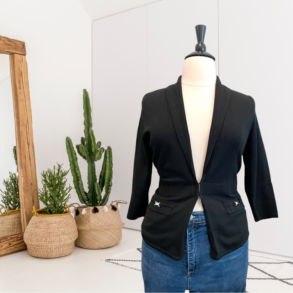 White House Black Market Buckle Front Cardigan